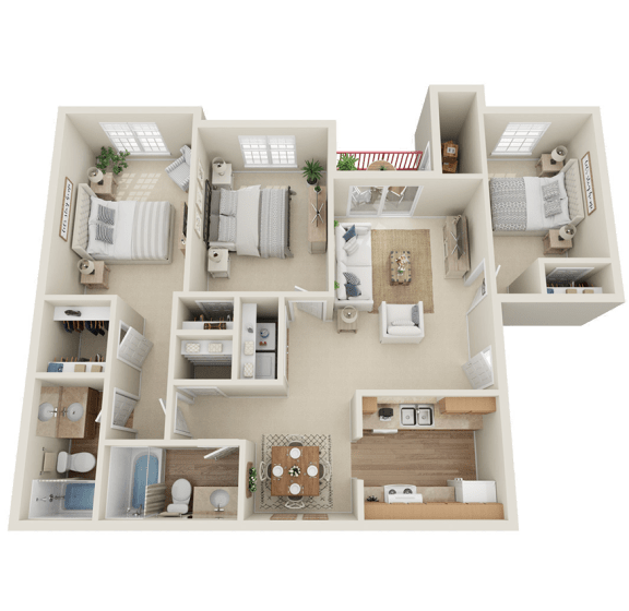 Floor Plans of Village Square of Hot Springs in Hot Springs, AR